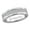 White, variant on Men's 1/5ct TW Lab Grown Diamond Sterling Silver Double Row Band