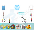 thumbnail image 6 of PERIQUITO 8 Pcs Bird Toys Parrot Toys Parakeet Toys for Small Birds Parrot Budgie Budgerigar Parakeet Love Bird Peony Cockatiel Toys Finch Wood Hammock Swing Hanging Bells Rope Ladder perches, 6 of 7