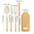 thumbnail image 3 of CasaChic Wheat Straw 5-Piece Cutlery Set with Straw & Storage Box, Portable Non-Slip Design for Outdoor Camping Student, Eco-Friendly Reusable Tableware, 3 of 6