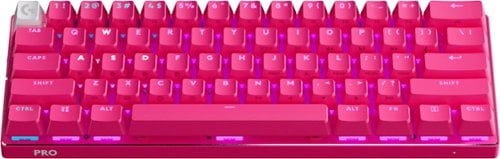 Logitech 920-011940, PRO X 60 LIGHTSPEED TKL 60% Wireless Mechanical Tactile Switch Gaming Keyboard, Magenta, Computer Keyboards, Pink, 1