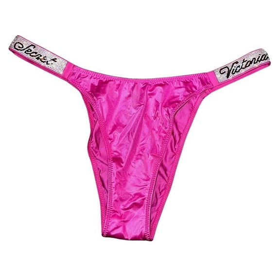 Victoria's Secret Bombshell Shine Strap Very Sexy Brazilian Panty Color Fuschia Size Medium NWT