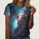 thumbnail image 1 of TaTaai Women's Starry Sky T-Shirt Short Sleeve Crew Neck Pullover Loose Fit Casual Summer Chic Top Daily Work Date Night Gift, 1 of 5