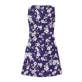 thumbnail image 5 of ALLLIST V Neck Women Dresses with Pockets Mini Slip Dress Casual Floral Purple Tank Clothing for Women, 5 of 7
