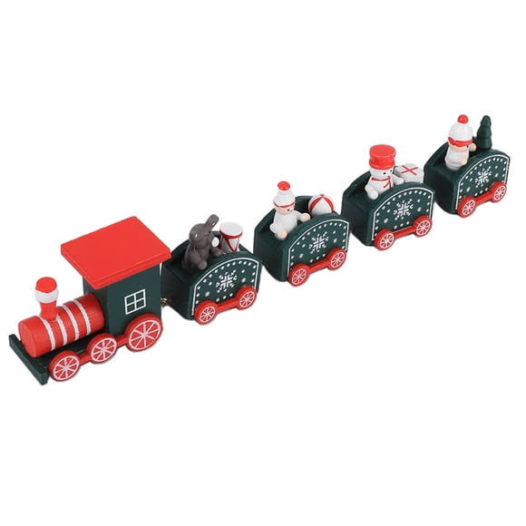 Vitrine Jouet de Noël, Train Jouet, Durable Dessin Animé Inodore Cadeau de Noël pour Arbre de Noël Rouge, Blanc, Vert
