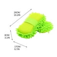 thumbnail image 2 of Home Supplies Kezqiaxn Microfiber Car Wash Sponge-Non-Scratch Wash Mitt-Two Sided Chenille Microfiber Wash Sponge-Microfiber Mitt for Cars Trucks Boats Green, 2 of 4