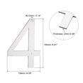 thumbnail image 2 of Uxcell 6 Inch 304 Stainless Steel House Number Polishing for Door Mailbox(Number 4), 2 of 5