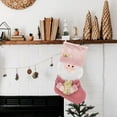 thumbnail image 5 of ToyKingdee Christmas Stocking Santa Claus Doll Stocking Christmas Stocking Pink Christmas Decor for Christmas Ornaments Stairs Fireplace Hanging, 5 of 6