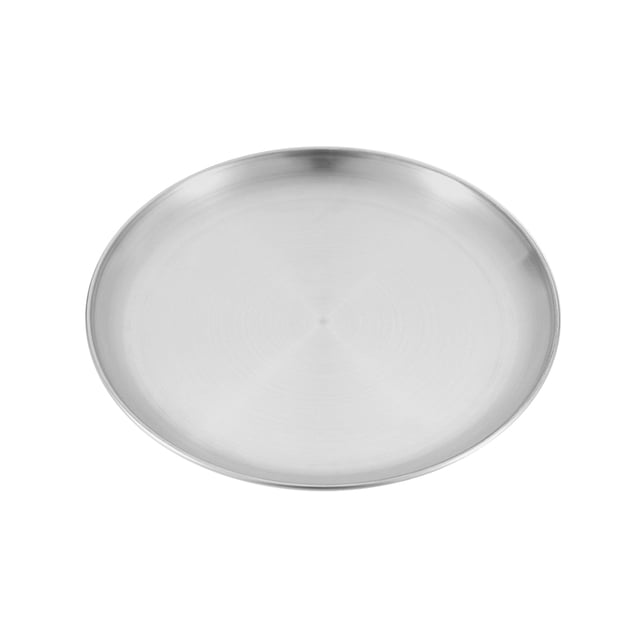 Assiette de Camping en Acier Inoxydable Vaisselle Récipient Alimentaire Extérieur Randonnée Barbecue Vaisselle Pique-Nique Assiette pour Camping Accessoires Diamètre 17cm