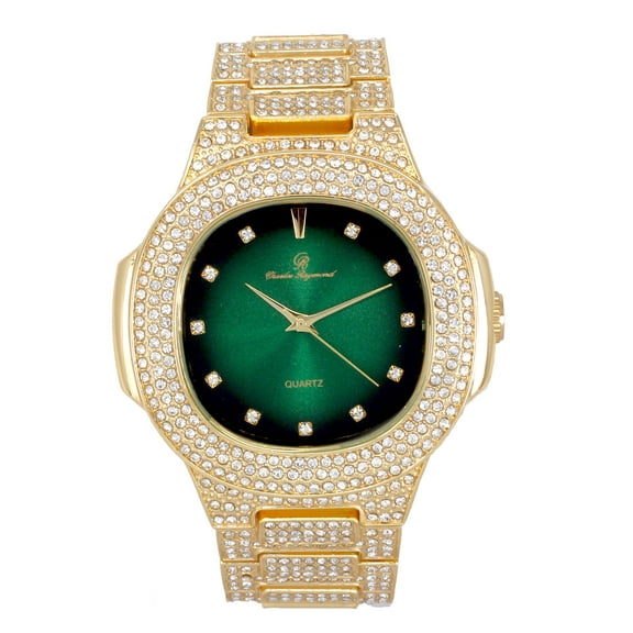 Bling-ed Out Oblong Metal Mens Color on Blast Watch - ST10235DX