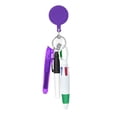 thumbnail image 2 of BLESIYA Nurse Shuttle Pen Fine Pointed Multifuction Compact Retractable Badge Holder violet, 2 of 8