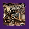 thumbnail image 2 of Wild Bobby, Big Rig Runner Trailer Truck Runnin Alone, Cars and Trucks, Men Graphic Tee, Purple, Small, 2 of 4
