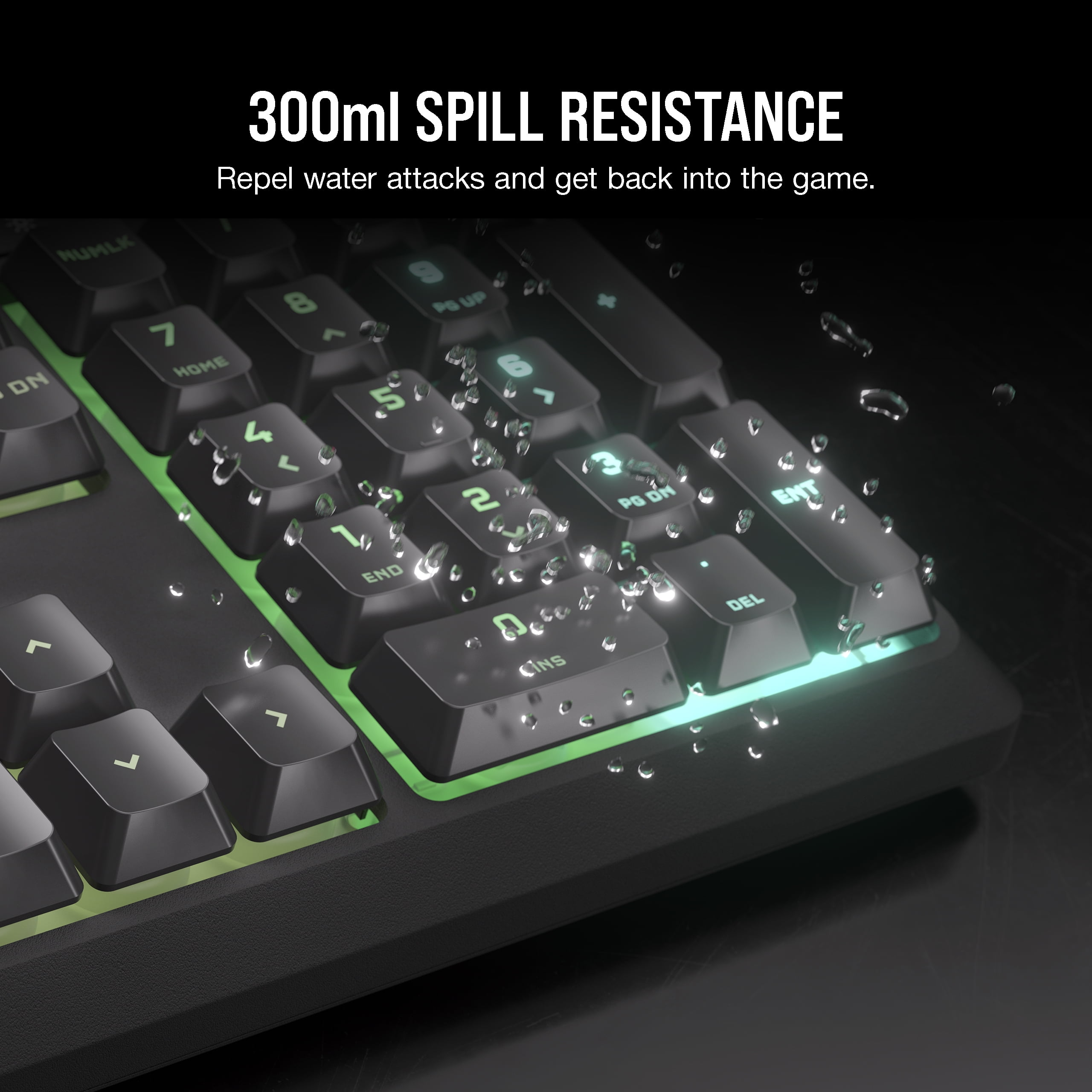 Corsair K55 CORE RGB Full Size USB Gaming Keyboard with Safety Leaflet, Black & Gray