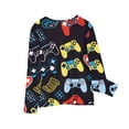 thumbnail image 5 of Zwiiyzr 3-14Y Girls Boys Long Sleeve Pullover Tops Fall Clothes Prints Shirts Cute Crewnecks Tops Dressy Casual Kids Sweatshirts Multicolor, 5 of 5