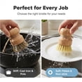 thumbnail image 6 of Bamboo Dish Brush Set, Plastic-Free ( Medium Sisal, Firm Coconut Coir), Dish Scrubber & Vegetable Brush for Cast Iron, Nonstick, 6 of 7