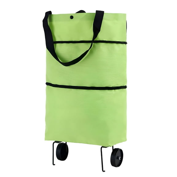 GASTROPOD Shopping Bag with Wheels Portable Shopping Trolley Bag with Wheels Foldable Cart Rolling Grocery Handbag Large Capacity for Travel and Home