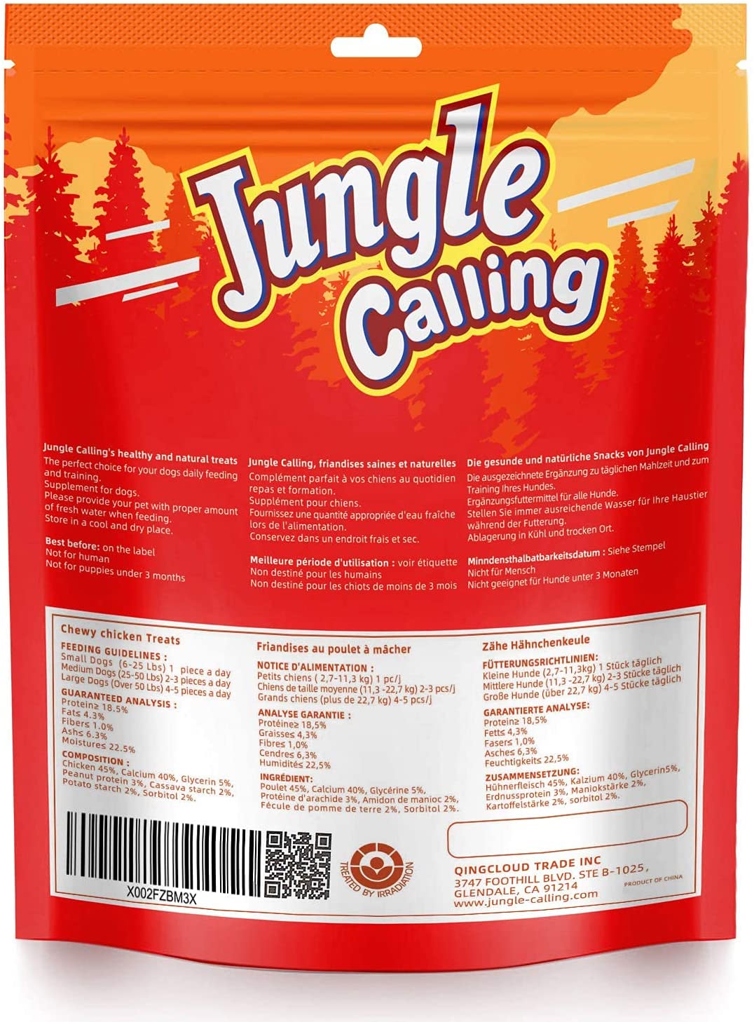Jungle Calling Chewy Chicken Dog Treats, Rawhide Free, 10.6 oz photo 2
