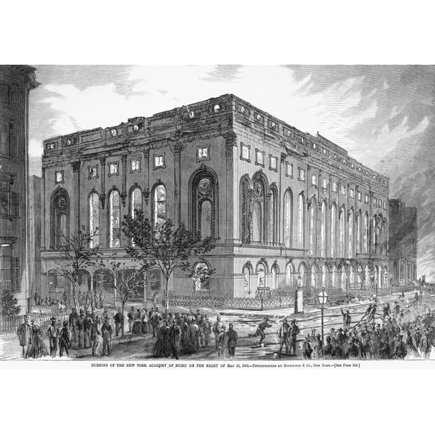 New York Academy Of Music Nthe Burning Of The New York Academy Of Music On The Night Of May 21 1866 Contemporary America Walmart Com Walmart Com