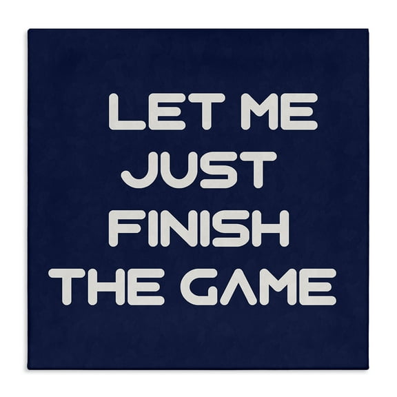 Stupell Industries Finish The Game Phrase Entertainment Painting Wrapped Canvas Art Print Wall Art, 17 x 17