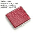 thumbnail image 4 of Crocodile patterned leather cigarette box made of imitation leather material, pack of 20 cigarettes (brown), 4 of 6