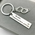 thumbnail image 6 of ddioayh Stainless Steel Handcuff Keychain for Dad Daughter Gift with Inspirational Message, 6 of 9