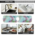 thumbnail image 6 of Spring Summer Dragonfly Floral 2PCS Faucet Absorbent Mat Kitchen Faucet Sink Splash Guard Microfiber Cloth Faucet Splash Catcher Water Absorbent Mat Behind Faucet, Faucet Mat for Kitchen Sink 30x5in, 6 of 7