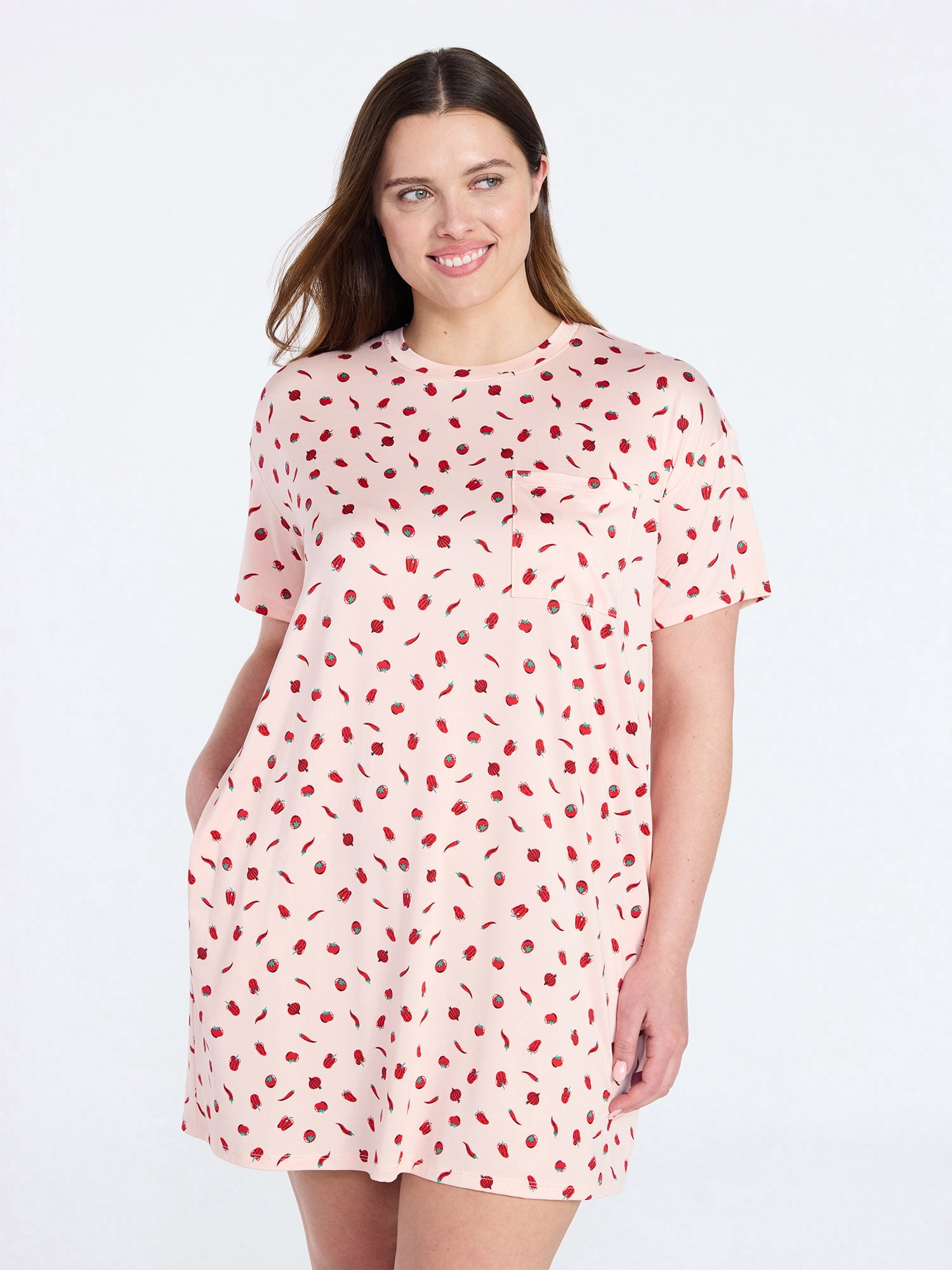 Joyspun Dreamy Soft Collection Women's Short Sleeve Sleepshirt, Sizes S/M-2X/3X