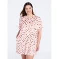 thumbnail image 2 of Joyspun Women's Dreamy Soft Collection Short Sleeve Sleepshirt, Sizes S/M-2X/3X, 2 of 5