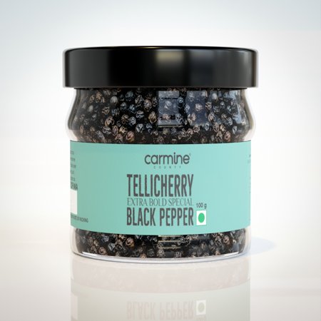 Carmine County Tellicherry Extra Bold Special Black Pepper 100 g (Pack of 5)