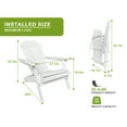 thumbnail image 3 of CL.HPAHKL Folding Adirondack Chair, Outdoor Wooden Patio Chairs Lawn Chairs, Fire Pit Lounge Chairs for Garden Backyard Porch Pool Deck Firepit, White, 3 of 7