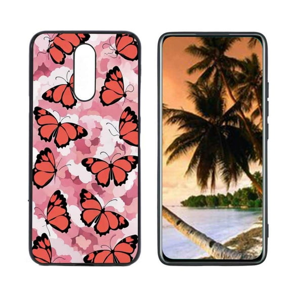 Compatible with LG Solo LTE Phone Case, Butterflies-71 Case Silicone Protective for Teen Girl Boy Case for LG Solo LTE