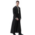 thumbnail image 2 of Hombres Islámicos Sauditas Musulmanes Túnica Larga Dubai Árabe Thobe Kaftan Ropa, 2 of 4