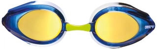 Arena Tracks Mirror Swimming Goggles in Blue-Black-Blue, Adjustable Size