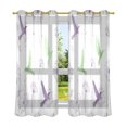 thumbnail image 6 of Yayeee Window Curtains Set of 2 for Living Room Light Filtering 63"x42", Purple Birds, 6 of 7