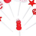 thumbnail image 1 of Fruit Sticks 8Pcs Forked Fruit Christmas Element Pretty Merry Christmas Bento Decoration Sticks, 1 of 4