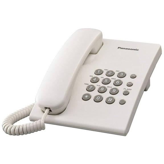Teléfono Alámbrico Panasonic KX-TS500MEW Una linea Color Negro