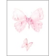 thumbnail image 2 of PI Juvenile 15x18 Gold Ornate Wood Framed with Double Matting Museum Art Print Titled - Pink Butterflys II, 2 of 4