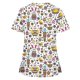 thumbnail image 2 of ICHUANYI Clearance Women Short Sleeve V-neck Tops Working Uniform Blouse(White, XXL) Ichuanyi Ichuanyi, 2 of 3