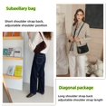 thumbnail image 5 of WSRYDJDL Bolso pequeño para mujer, bolsos de hombro ajustables, bolso de mano con patrón de cocodrilo con cierre de cremallera, retro, 5 of 5