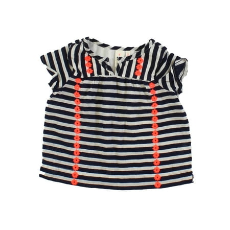 

Pre-owned Crewcuts Girls White | Blue | Stripes Blouse size: 0-6 Months