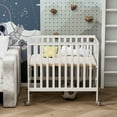 thumbnail image 6 of Fizzy Baby Foldable Baby Crib with Wheels Portable Baby Bed Travel Crib, White, 6 of 7