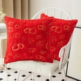 thumbnail image 4 of FYTPOV Fluffy Pillow Covers,Heart Sequins Throw Pillow Covers for Couch Car Sofa, 18x18 in Pillow Cases, Christmas Pillow Covers, Valentines Day Decorations, Home Decor, 4 of 5