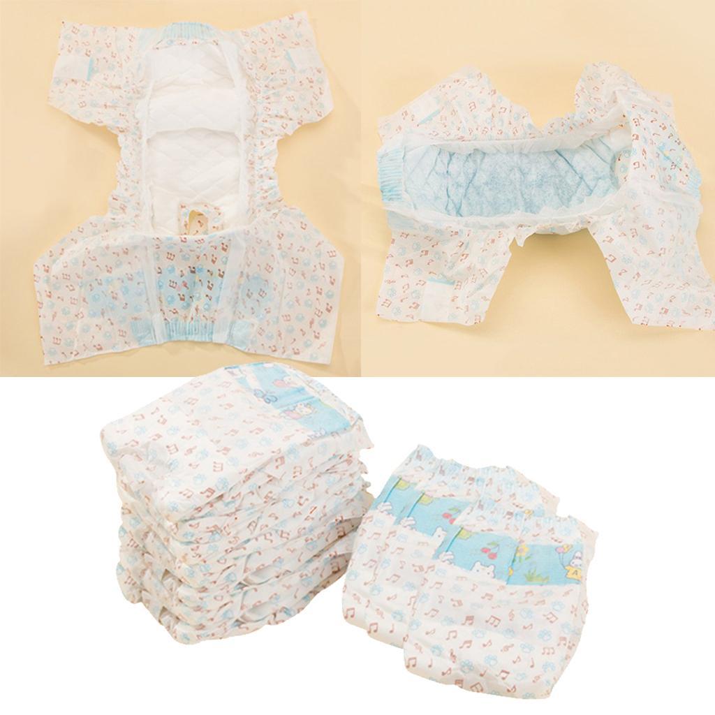 10 Packs Dog Diaper Male Female Nappy Wetness Indicator 6 Sizes