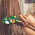 thumbnail image 3 of Green Christmas Santa and Snowman Pattern Hair Brush,Girls Detangling Hair Brush,Glide Through Tangles with Ease for Wet & Dry Hair,8.8"X2.8", 3 of 7