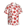 thumbnail image 2 of Daiia Realistic Maple Leaf Hawaiian Shirt for Men Gentle Cotton Regular Short Sleeve Casual-Medium, 2 of 9