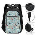 thumbnail image 3 of Pofeuu Animal Dog Print Storage Laptop Backpack with USB Charging Port[Water Resistant] College Computer Bookbag Fits, 3 of 7