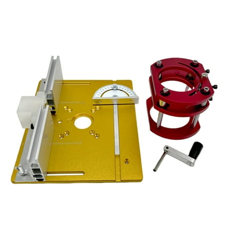 Wood Router Plunge Base Router Lift W/ Aluminum Router Table Insert Plate for 65Mm Diameter Motors Engraving Tool Yellow