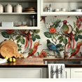 thumbnail image 3 of Tropical Rainforest Birds Floral Wallpaper, Vintage Boho Floral peel and stick wallpaper, waterproof Home Decor for Living Room, Bedroom, Bathroom, Kitchen Cabinet, Dorm Room [17.7 * 118 in], 3 of 8