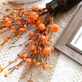 thumbnail image 5 of YIMWNYI Simulation Berries Pumpkin Branches, Halloween Thanksgiving Home Decoration, Indoor Sprigs Fake Flowers, Festive Centerpiece, No Care Needed, Flexible Combination, 5 of 6
