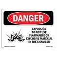 thumbnail image 1 of SignMission OS-DS-A-1824-L-2339 18 x 24 in. OSHA Danger Sign - Explosion Do Not Use Flammable, 1 of 1