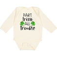 thumbnail image 3 of Inktastic Part Irish All Trouble St. Patrick's Day with Green Clovers Boys or Girls Long Sleeve Baby Bodysuit, 3 of 5